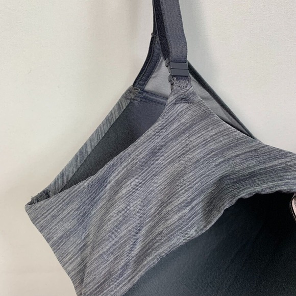Victoria's Secret Bra Womens Sz 34D Heather Gray Padded Plunge Adjustable Straps - Picture 4 of 7